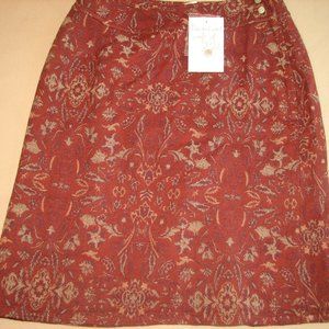 J Jill new with tags women's sz 6 tapestry skirt